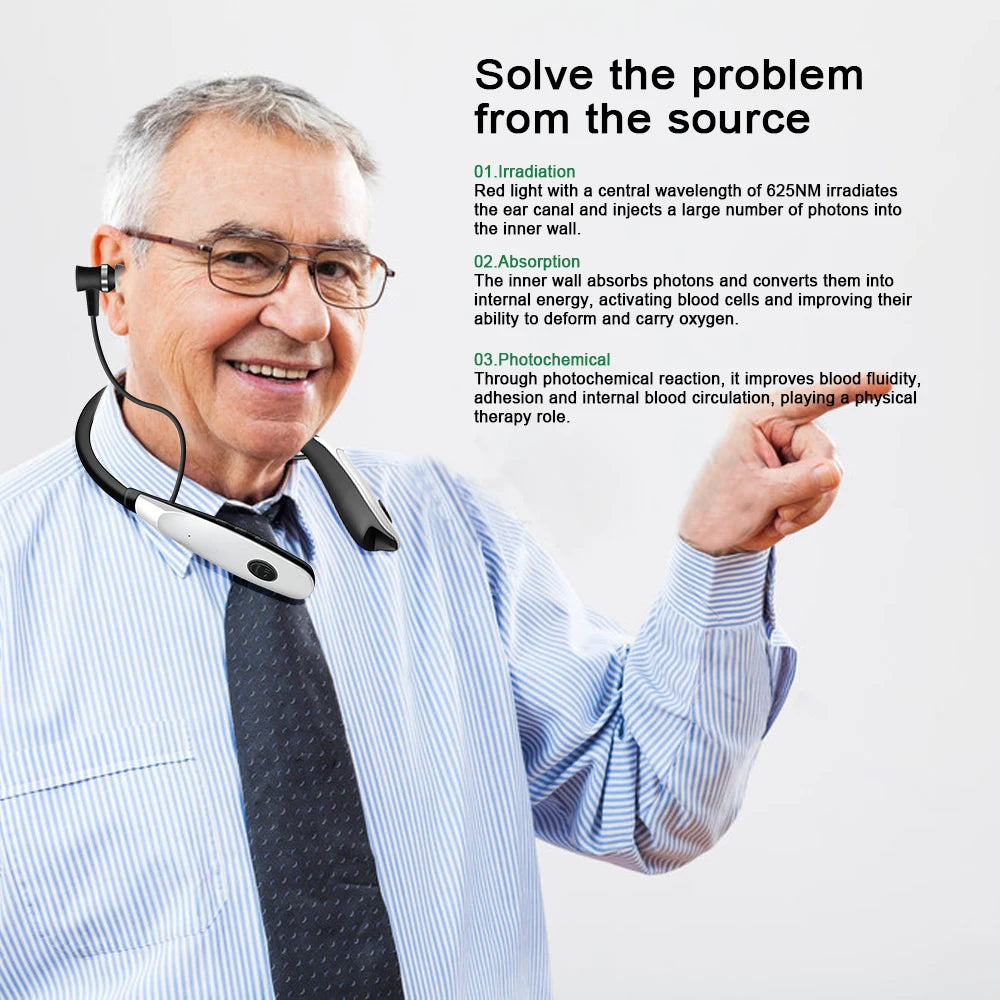 Tinnitus Ear Nasal Laser Therapy Irradiation Laser Physiotherapy Earplug Otitis Media Deafness Diabetes Hypertension Treatment